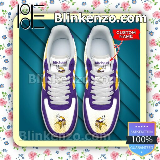 Personalized NFL Minnesota Vikings Custom Name Nike Air Force Sneakers