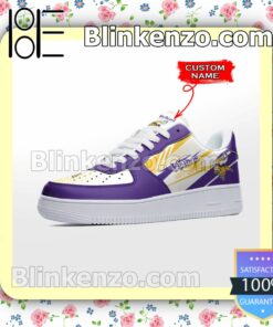 Personalized NFL Minnesota Vikings Custom Name Nike Air Force Sneakers b