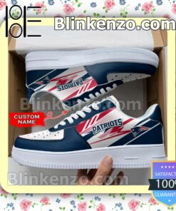 Personalized NFL New England Patriots Custom Name Nike Air Force Sneakers a