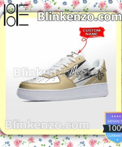 Personalized NFL New Orleans Saints Custom Name Nike Air Force Sneakers b