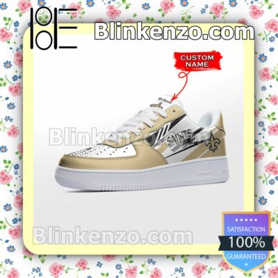 Personalized NFL New Orleans Saints Custom Name Nike Air Force Sneakers b