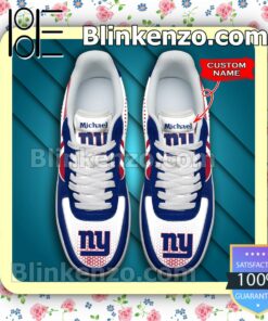 Personalized NFL New York Giants Custom Name Nike Air Force Sneakers