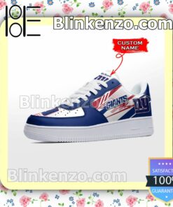 Personalized NFL New York Giants Custom Name Nike Air Force Sneakers b