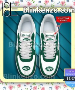Personalized NFL New York Jets Custom Name Nike Air Force Sneakers