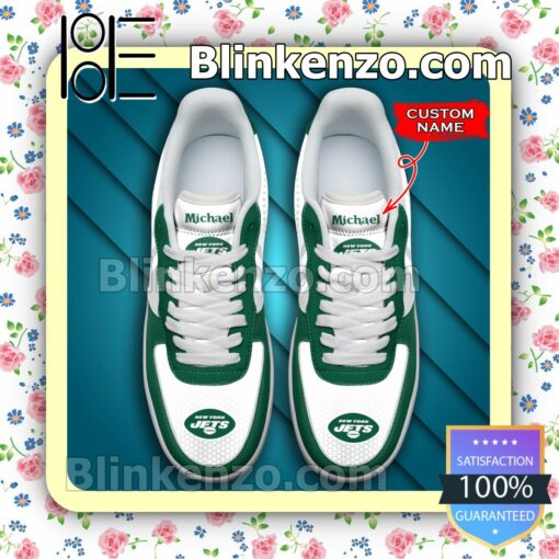 Personalized NFL New York Jets Custom Name Nike Air Force Sneakers