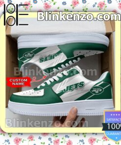 Personalized NFL New York Jets Custom Name Nike Air Force Sneakers a