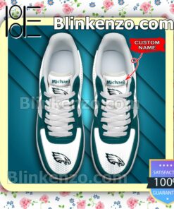 Personalized NFL Philadelphia Eagles Custom Name Nike Air Force Sneakers