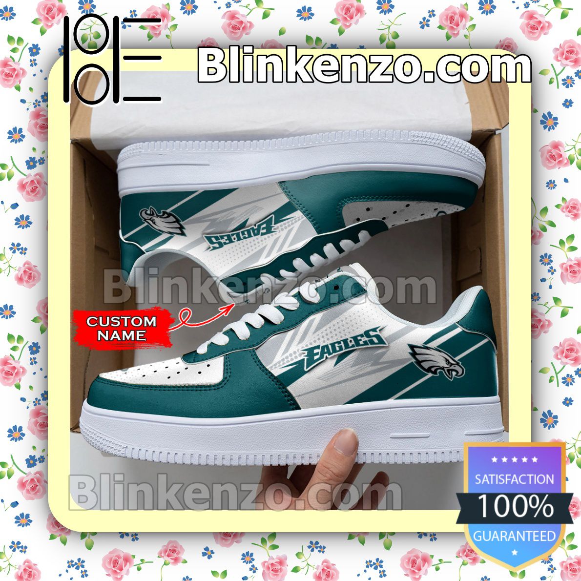 Philadelphia Eagles NFL Premium Air Force Shoes Custom Name