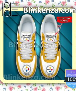 Personalized NFL Pittsburgh Steelers Custom Name Nike Air Force Sneakers