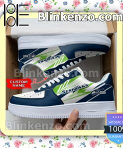 Personalized NFL Seattle Seahawks Custom Name Nike Air Force Sneakers a