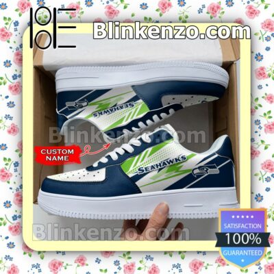 Personalized NFL Seattle Seahawks Custom Name Nike Air Force Sneakers a
