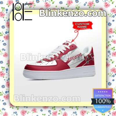 Personalized NFL Tampa Bay Buccaneers Custom Name Nike Air Force Sneakers b