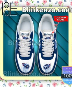 Personalized NFL Tennessee Titans Custom Name Nike Air Force Sneakers