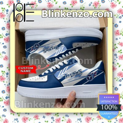 Personalized NFL Tennessee Titans Custom Name Nike Air Force Sneakers a