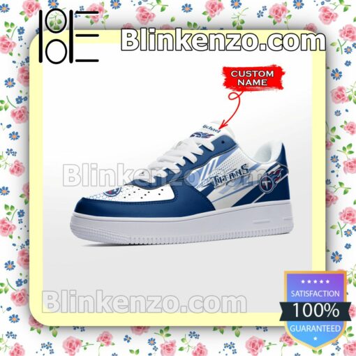 Personalized NFL Tennessee Titans Custom Name Nike Air Force Sneakers b