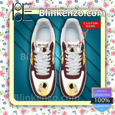 Personalized NFL Washington Redskins Custom Name Nike Air Force Sneakers