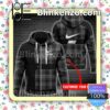 Personalized Nike Black Mix Plaid Full-Zip Hooded Fleece Sweatshirt