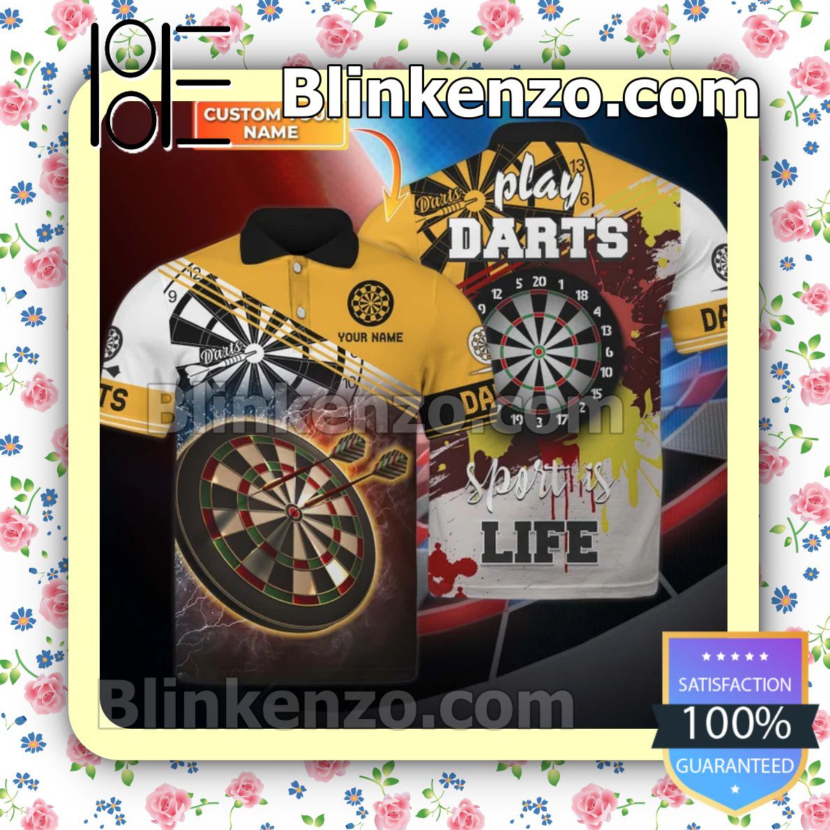 Personalized Play Darts Sport Is Life Custom Polo Shirt