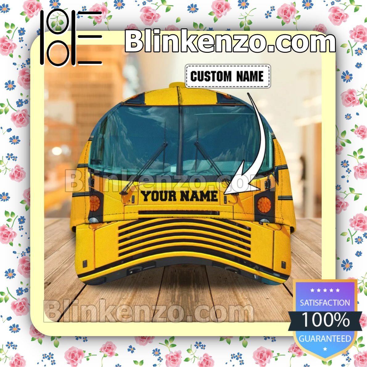 Adorable Personalized School Bus Baseball Caps Gift For Boyfriend