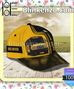 Personalized School Bus Black And Yellow Baseball Caps Gift For Boyfriend b