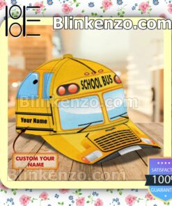 Personalized School Bus Printed Baseball Caps Gift For Boyfriend