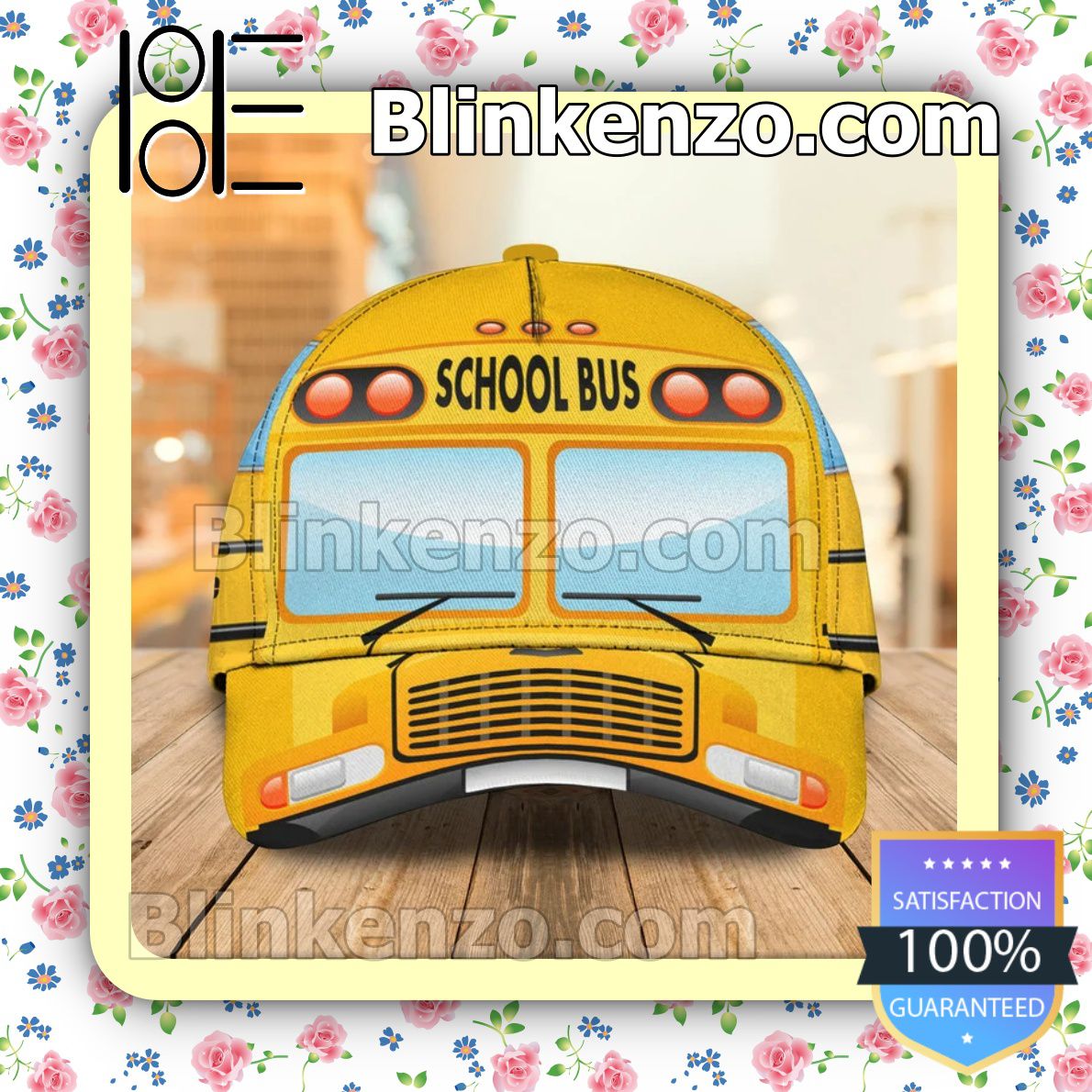 Very Good Quality Personalized School Bus Printed Baseball Caps Gift For Boyfriend