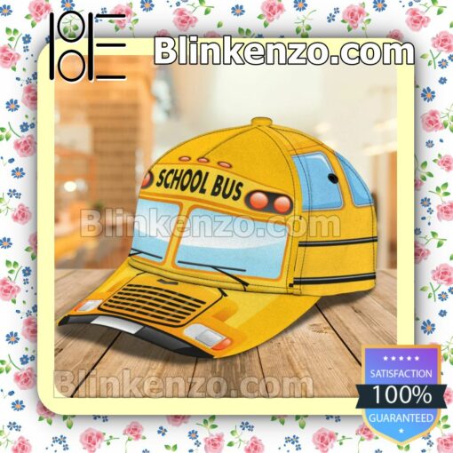 Personalized School Bus Printed Baseball Caps Gift For Boyfriend c