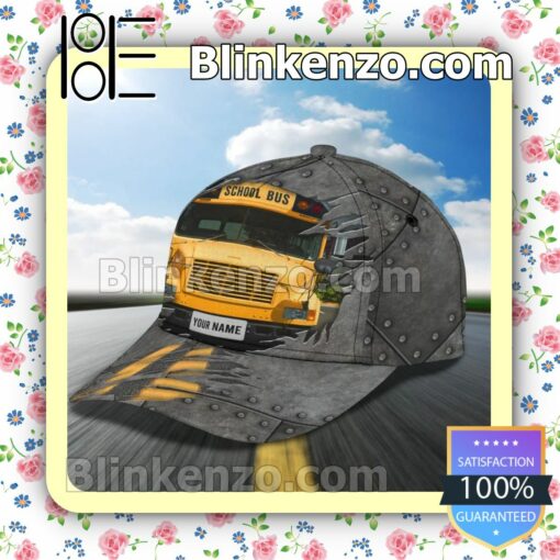 Personalized School Bus Torn Ripped Baseball Caps Gift For Boyfriend b