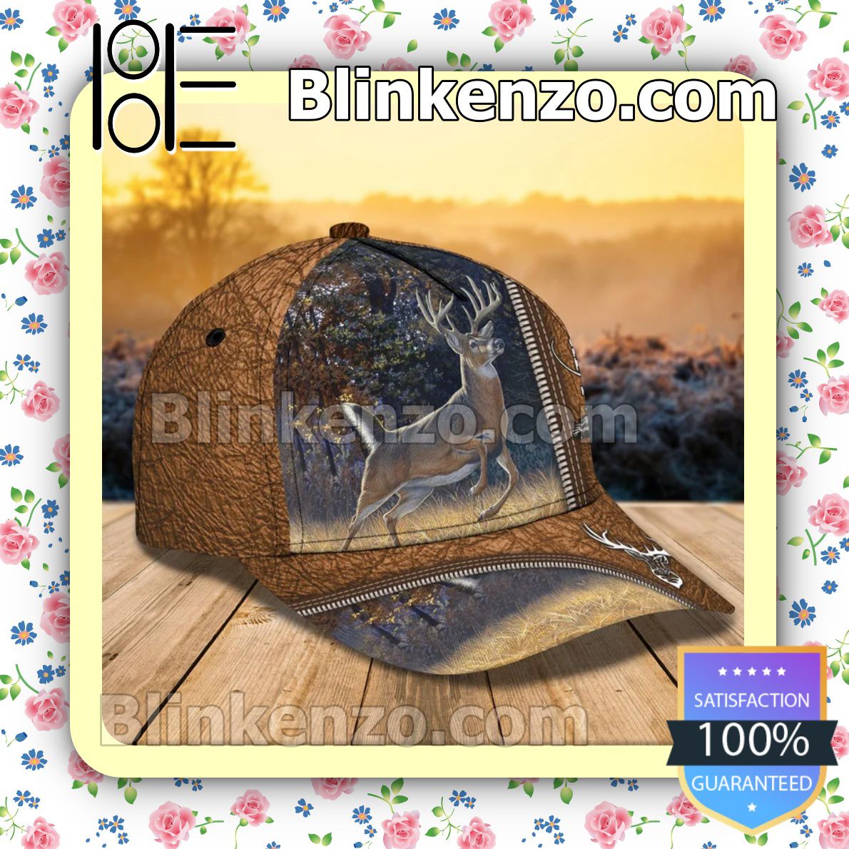 Unisex Personalized Vintage Deer Hunting In The Nature Baseball Caps Gift For Boyfriend