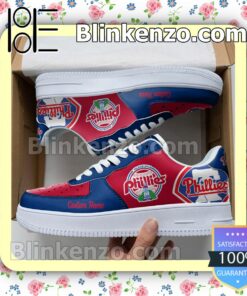 Philadelphia Phillies Mascot Logo MLB Baseball Nike Air Force Sneakers