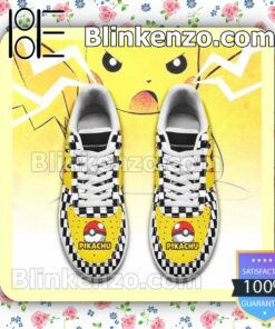 Pikachu Checkerboard Pokemon Nike Air Force Sneakers a