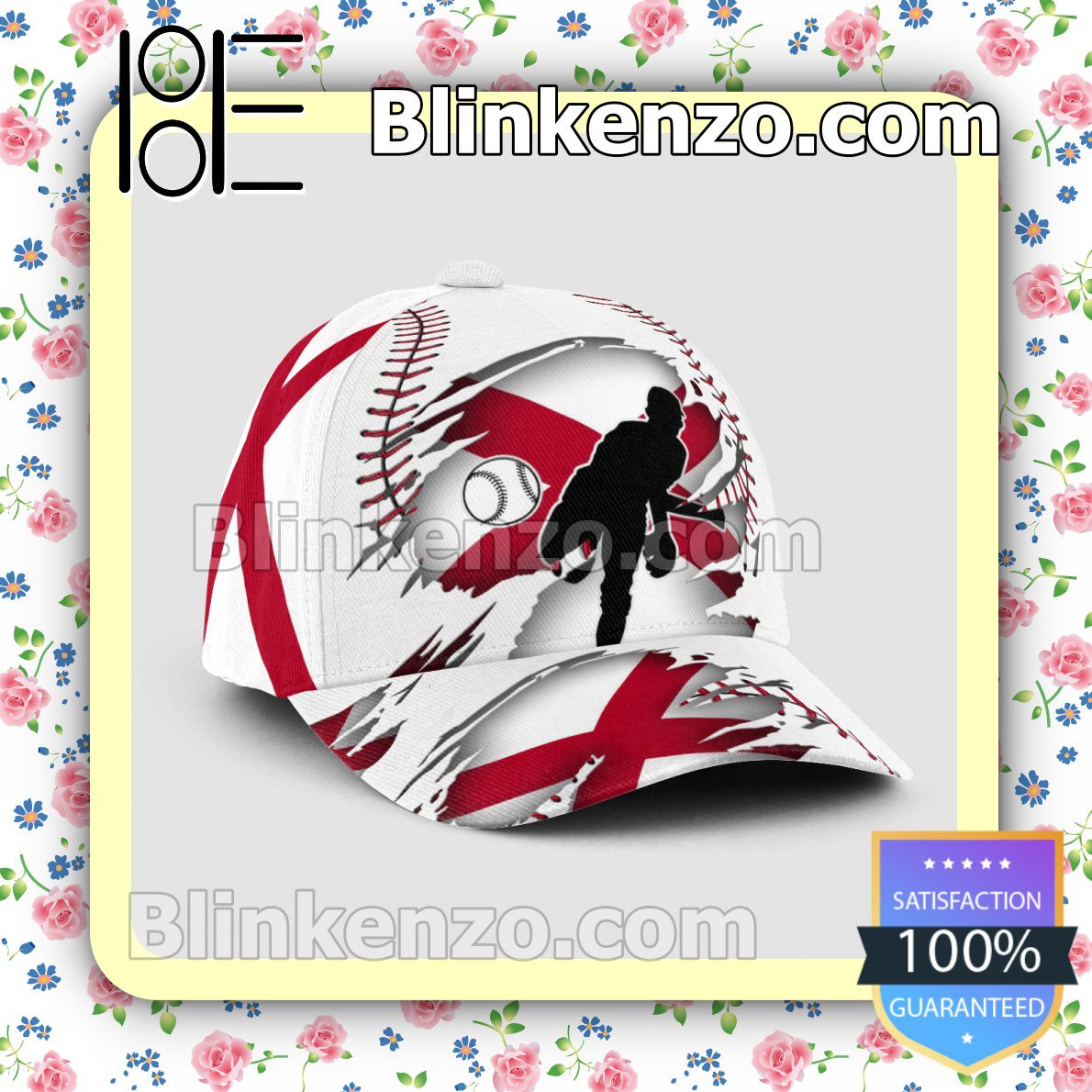 Pitching Alabama Flag Pattern Classic Hat Caps Gift For Men