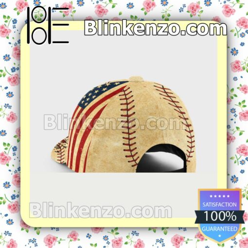 Pitching American Flag Pattern Classic Hat Caps Gift For Men a