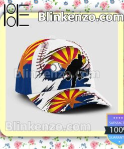 Pitching Arizona Flag Pattern Classic Hat Caps Gift For Men