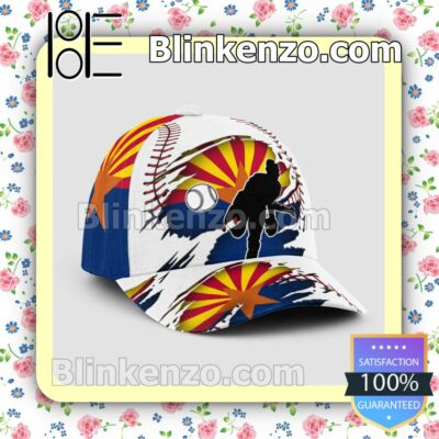 Pitching Arizona Flag Pattern Classic Hat Caps Gift For Men