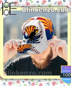 Pitching Arizona Flag Pattern Classic Hat Caps Gift For Men b