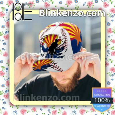 Pitching Arizona Flag Pattern Classic Hat Caps Gift For Men b