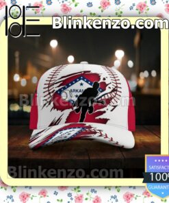 Pitching Arkansas Flag Pattern Classic Hat Caps Gift For Men x