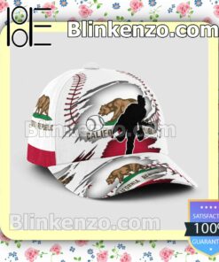 Pitching California Flag Pattern Classic Hat Caps Gift For Men