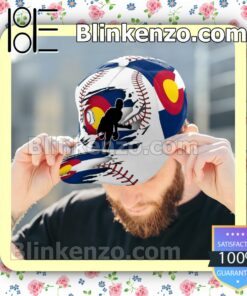 Pitching Colorado Flag Pattern Classic Hat Caps Gift For Men b