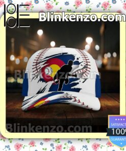 Pitching Colorado Flag Pattern Classic Hat Caps Gift For Men x