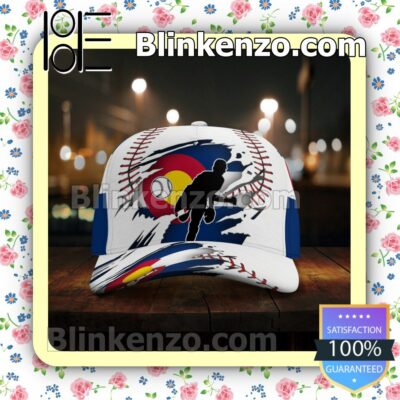 Pitching Colorado Flag Pattern Classic Hat Caps Gift For Men x