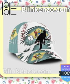 Pitching Delaware Flag Pattern Classic Hat Caps Gift For Men
