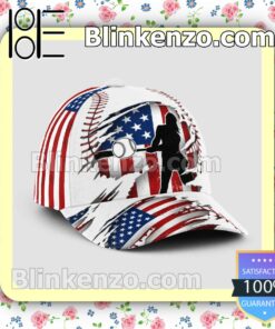 Pitching Girl Version American Flag Pattern Classic Hat Caps Gift For Men