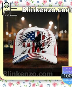 Pitching Girl Version American Flag Pattern Classic Hat Caps Gift For Men x