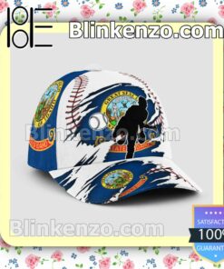 Pitching Idaho Flag Pattern Classic Hat Caps Gift For Men