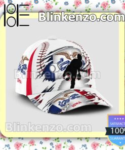 Pitching Iowa Flag Pattern Classic Hat Caps Gift For Men