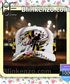 Pitching Maryland Flag Pattern Classic Hat Caps Gift For Men x