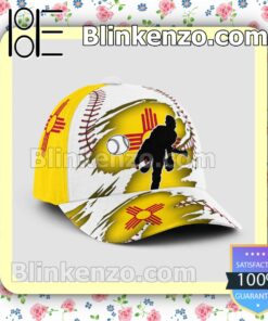 Pitching New Mexico Flag Pattern Classic Hat Caps Gift For Men