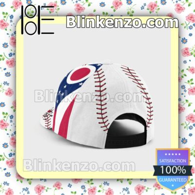 Pitching Ohio Flag Pattern Classic Hat Caps Gift For Men a